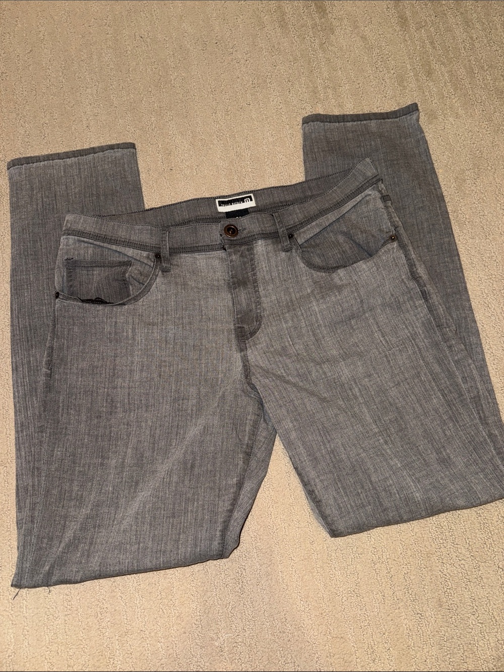 Travis Mathew Lightweight Gray Slim Straight Jeans. 34. EUC!